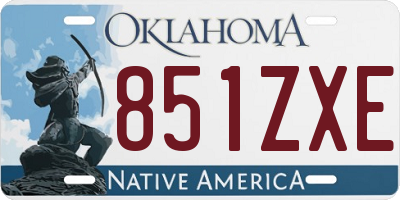 OK license plate 851ZXE