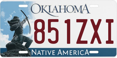 OK license plate 851ZXI
