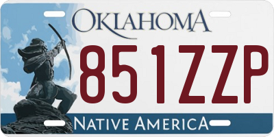 OK license plate 851ZZP