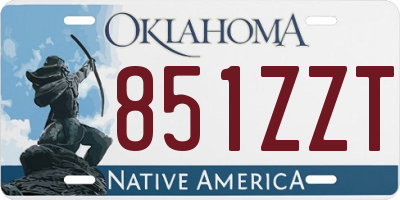 OK license plate 851ZZT