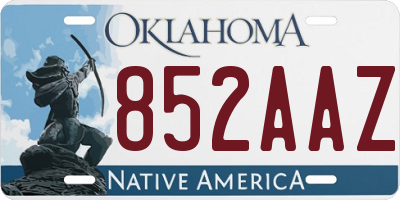 OK license plate 852AAZ