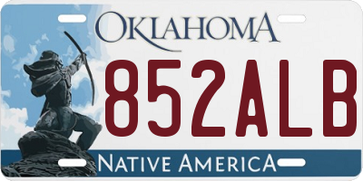 OK license plate 852ALB