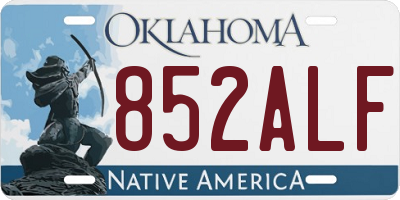 OK license plate 852ALF