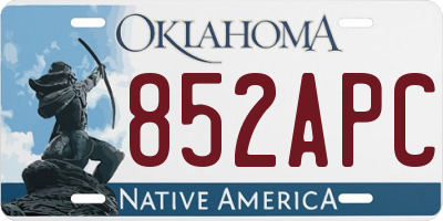 OK license plate 852APC