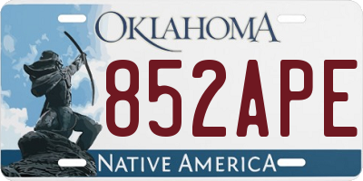 OK license plate 852APE
