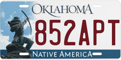 OK license plate 852APT