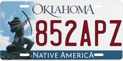 OK license plate 852APZ