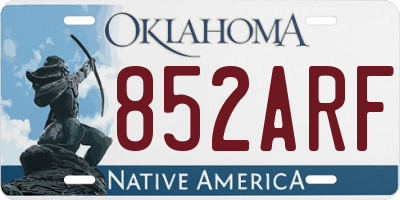 OK license plate 852ARF