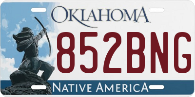 OK license plate 852BNG
