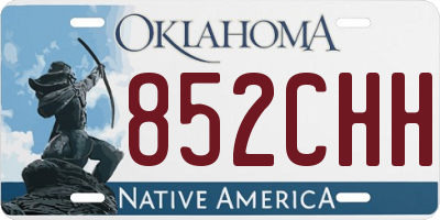 OK license plate 852CHH
