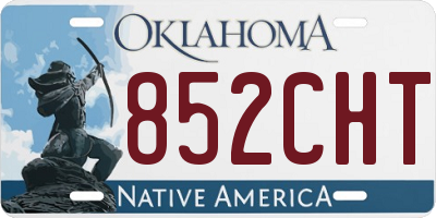OK license plate 852CHT