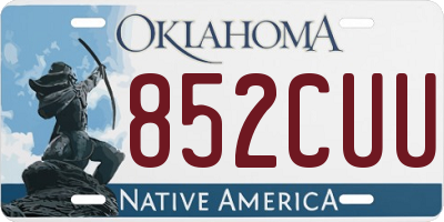OK license plate 852CUU