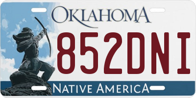OK license plate 852DNI
