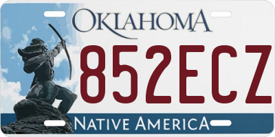 OK license plate 852ECZ