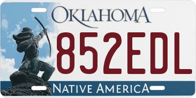 OK license plate 852EDL