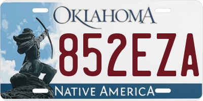 OK license plate 852EZA