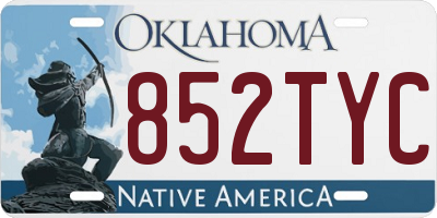OK license plate 852TYC