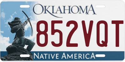 OK license plate 852VQT