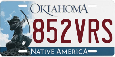 OK license plate 852VRS