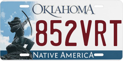 OK license plate 852VRT