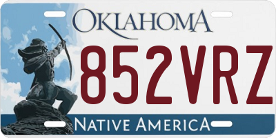 OK license plate 852VRZ