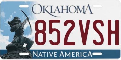 OK license plate 852VSH