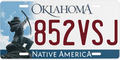 OK license plate 852VSJ