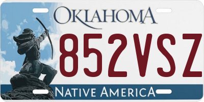 OK license plate 852VSZ