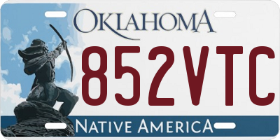 OK license plate 852VTC