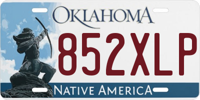 OK license plate 852XLP