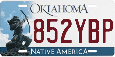 OK license plate 852YBP