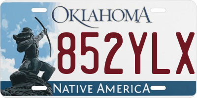 OK license plate 852YLX