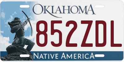 OK license plate 852ZDL