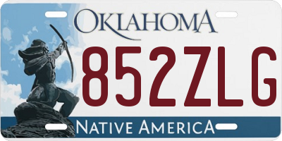 OK license plate 852ZLG