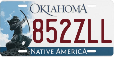 OK license plate 852ZLL