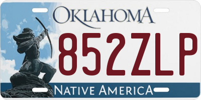 OK license plate 852ZLP