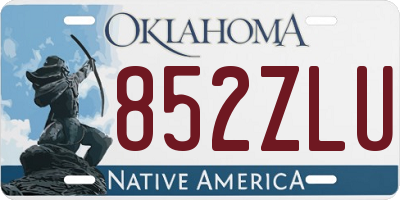 OK license plate 852ZLU