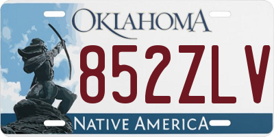 OK license plate 852ZLV
