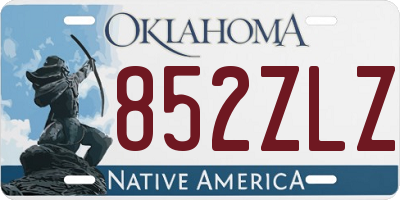 OK license plate 852ZLZ