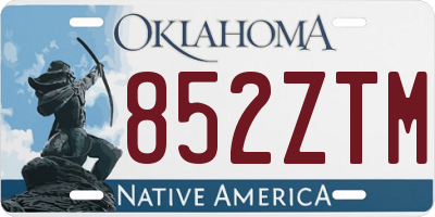 OK license plate 852ZTM
