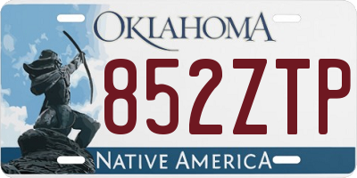 OK license plate 852ZTP