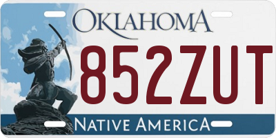 OK license plate 852ZUT