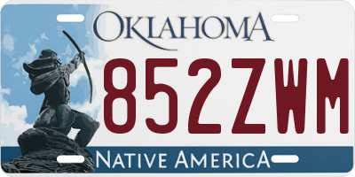 OK license plate 852ZWM