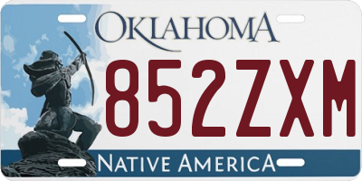 OK license plate 852ZXM