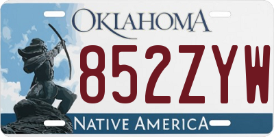 OK license plate 852ZYW