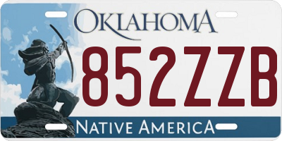 OK license plate 852ZZB