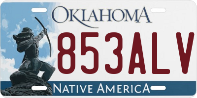 OK license plate 853ALV