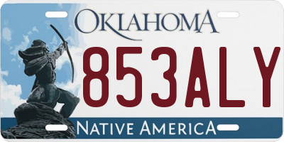 OK license plate 853ALY