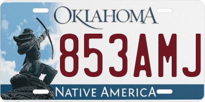 OK license plate 853AMJ