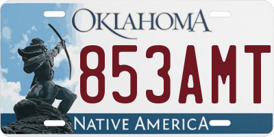 OK license plate 853AMT